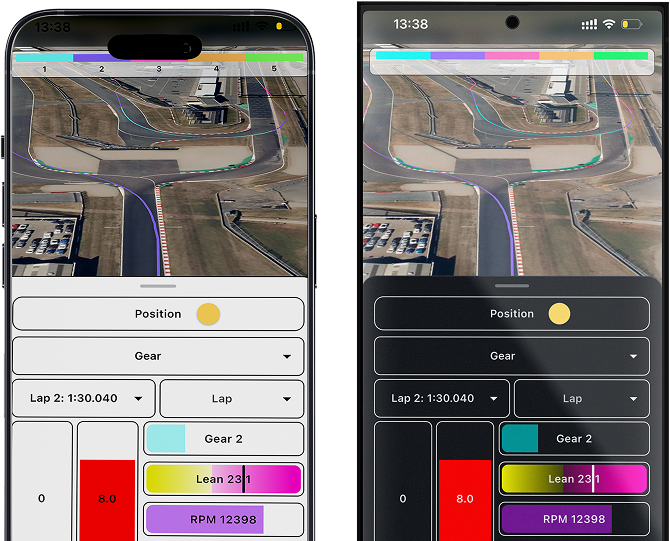 Advanced racing telemetry app for track performance analysis.